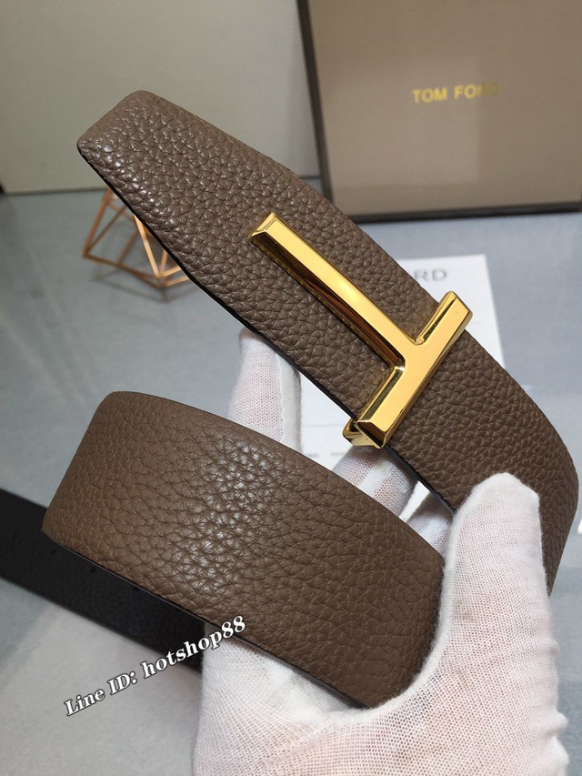 TOM FORD商務男士皮帶 湯姆福特雙面小牛皮腰帶  jjp1872